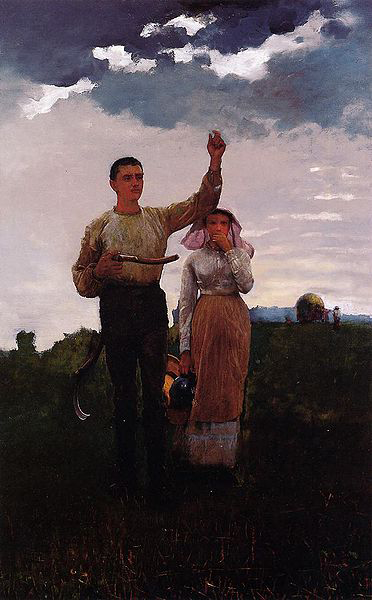Answering the Horn 1876 Winslow Homer, Painting